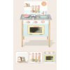 Detská drevená kuchynka v pastelových farbách