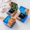 Darčeková krabička na prsteň alebo náušnice - LUX BLUE