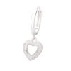 Pamětní stříbrné visací náušnice SRDCE 6MM