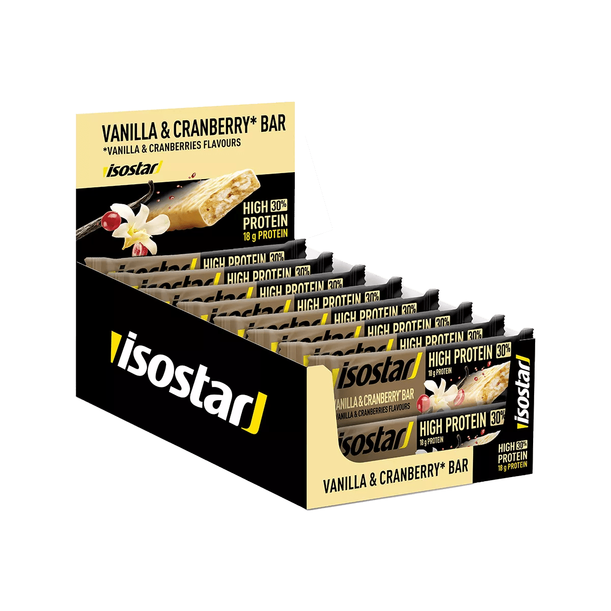 Isostar HIGH PROTEIN30 BAR 16x 55g VANILKA, proteinová tyčinka