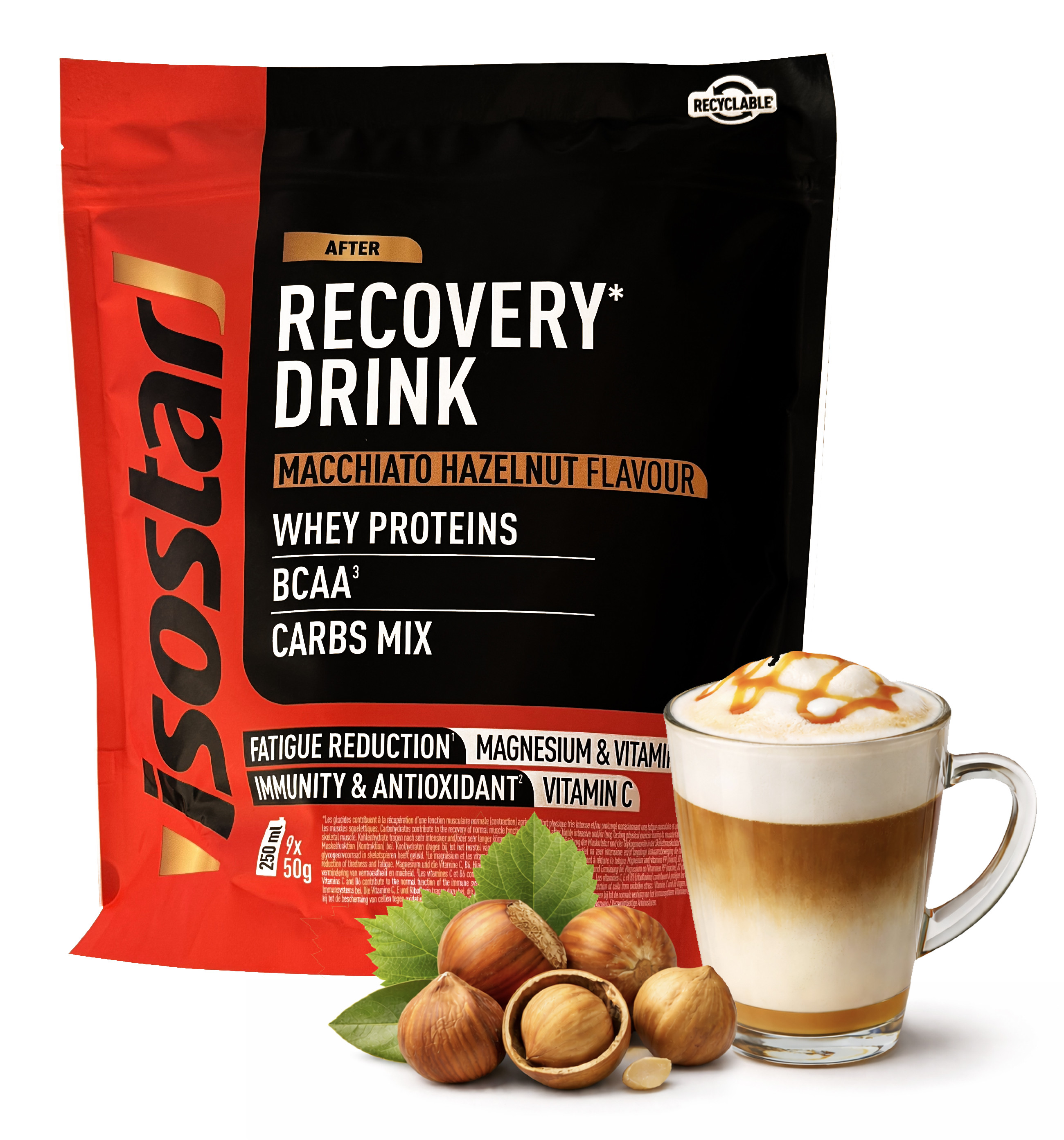 Isostar RECOVERY DRINK 450G MACCHIATO HAZELNUT
