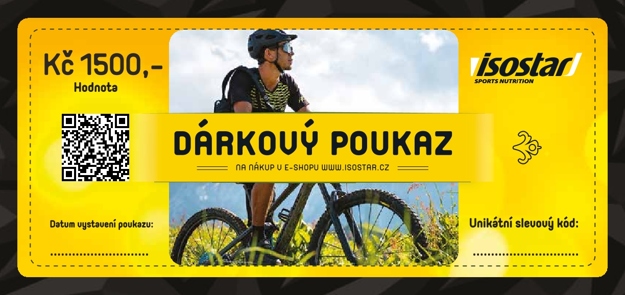 Isostar elektronický dárkový poukaz v hodnotě 1 500 Kč