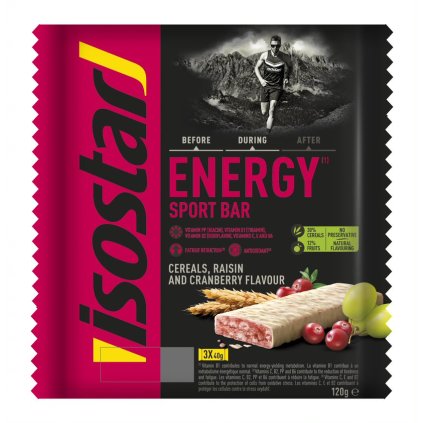 Energy sport bar cranberry 3x40g