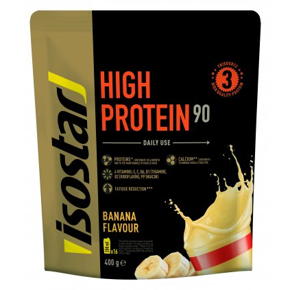 3D Isostar High Protein 90 saveur Banane Doypack 400 g ENG FR ES NL DE 7 CMJN 300dpi