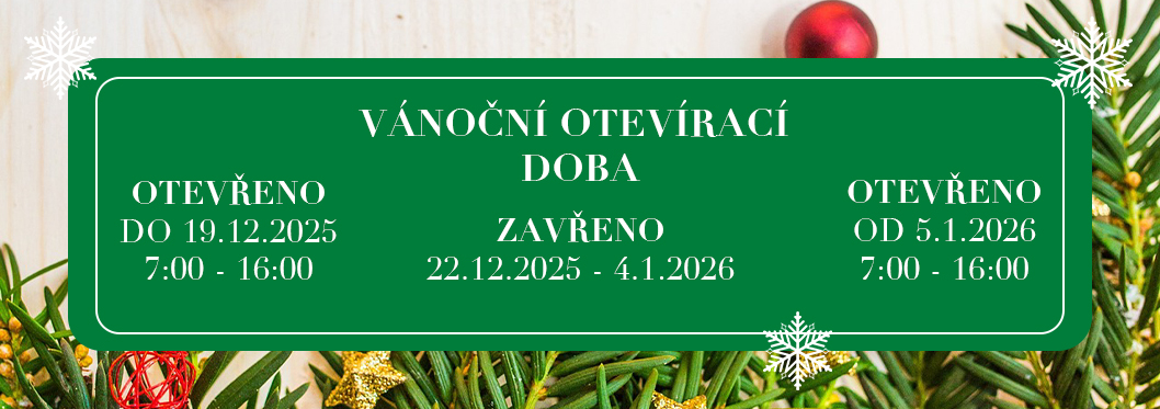 Vánoční otevírací doba 2025