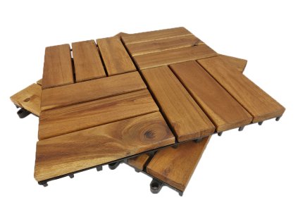 Terasové dlaždice AKÁCIE 30 x 30 cm (12 lamel), natural Ispas 1