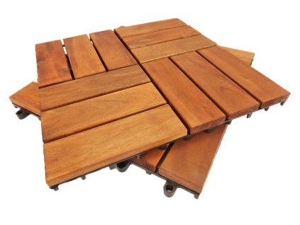 Terasové dlaždice AKÁCIE 30 x 30 cm (12 lamel), golden teak Ispas 1