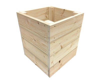 Vyvýšený záhon zahradní 50 x 50 x 50 cm Severská borovice (vroubky) ISPAS5