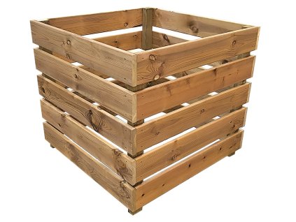 Dřevěný kompostér zahradní 100 x 100 x 90 cm Severská borovice IMPREGNOVANÁ (hladký) Ispas 1