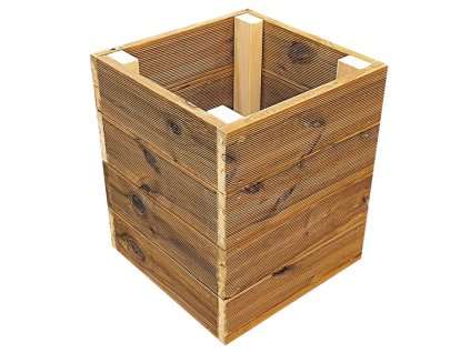 Vyvýšený záhon zahradní 50 x 50 x 50 cm Severská borovice IMPREGNOVANÁ (vroubky) Ispas 1 1