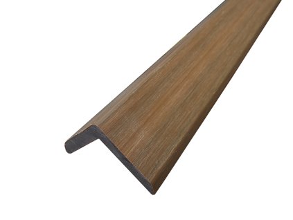 WPC Krajová lišta k obkladovým palubkam 50 x 50 x 3000 mm Teak ISPAS 1