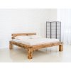 Postel 200x200 cm, borovice OPÁLENÁ - doprava ZDARMA po Středočeském kraji
