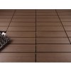 WPC Dřevoplastové terasové dlaždice 300 x 300 x 22 mm CLICK&GO Mocha ISPAS 7