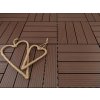 WPC Dřevoplastové terasové dlaždice 300 x 300 x 22 mm CLICK&GO Mocha ISPAS 9