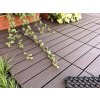 WPC Dřevoplastové terasové dlaždice 300 x 300 x 22 mm CLICK&GO Mocha ISPAS 10