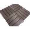WPC Dřevoplastové terasové dlaždice 300 x 300 x 21 mm CLICK&GO 3D Walnut ISPAS 5