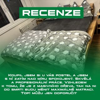 Chcete mít také spokojený a ničím nerušený spánek?💤🛌 S naší postelí z masivu to půjde RAZ! DVA!👌 Objednejte ještě dnes na⤵...