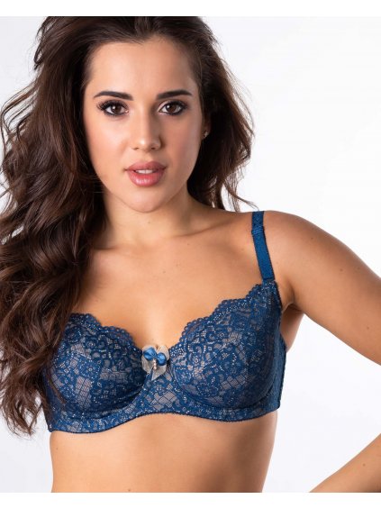 Nevystužená podprsenka 11323 modrá