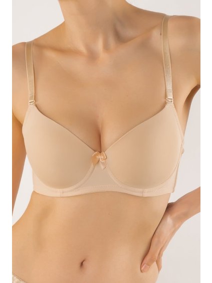 sutien cupa subtire preformata microfibra bella bej cupe b c d~9832