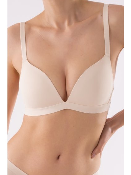 sutien cu burete isa fara armatura cupe b si c butter cream~10013