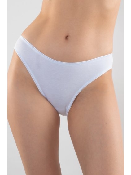 chiloti femei mona clasic din bumbac talie medie alb~9671