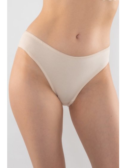 chiloti femei mona clasic din bumbac talie medie maro~9658