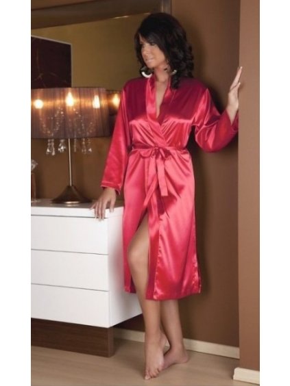 Saténový župan CLASSIC 798 červený