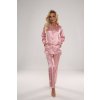 pol pl Satynowa rozpinana pizama damska De Lafense Classic 934 PUDROWY ROZ 35993 1