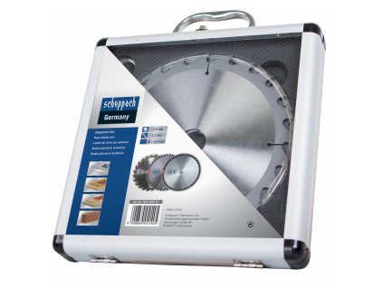 Scheppach Sada 3 pilových kotoučů TCT ( 210 x 30 x 2,6 mm, 24/48/60 Z ) - pro HS 81 S / HS 80 / HM 210 L