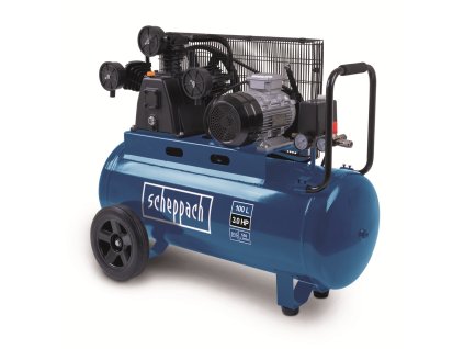 Scheppach HC 550 TC - olejový tříválcový řemenový kompresor 100 l