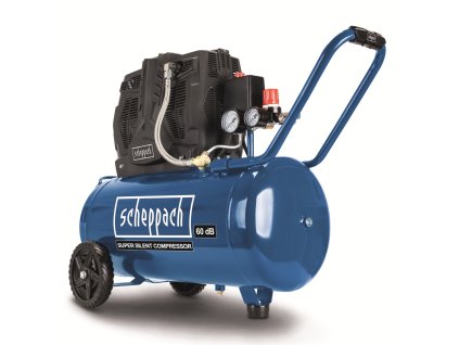 Scheppach HC 51 Si - tichý bezolejový dvouválcový kompresor 50 l