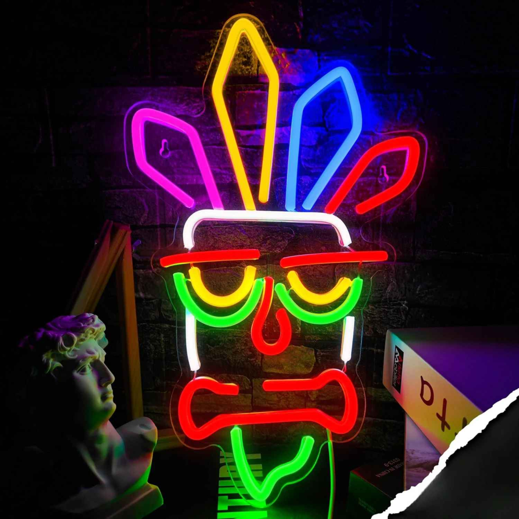 LED Obraz - Tiki Maska