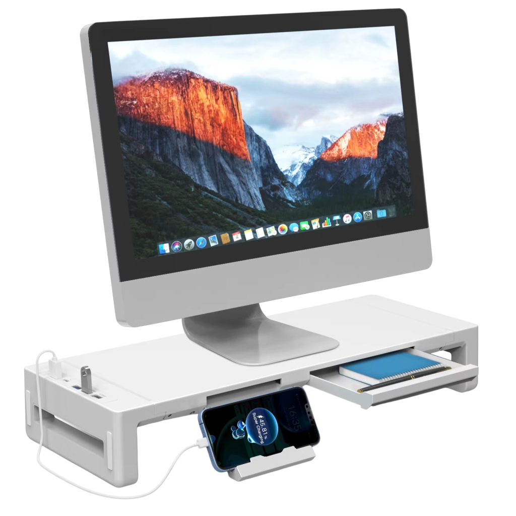 Skládací ergonomický podstavec pod monitor s USB 3.0 porty