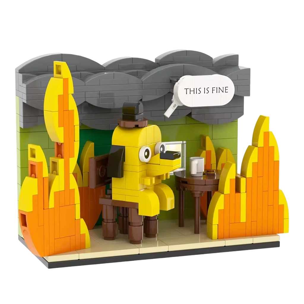 This is fine meme Stavebnice  – 299 Dílků