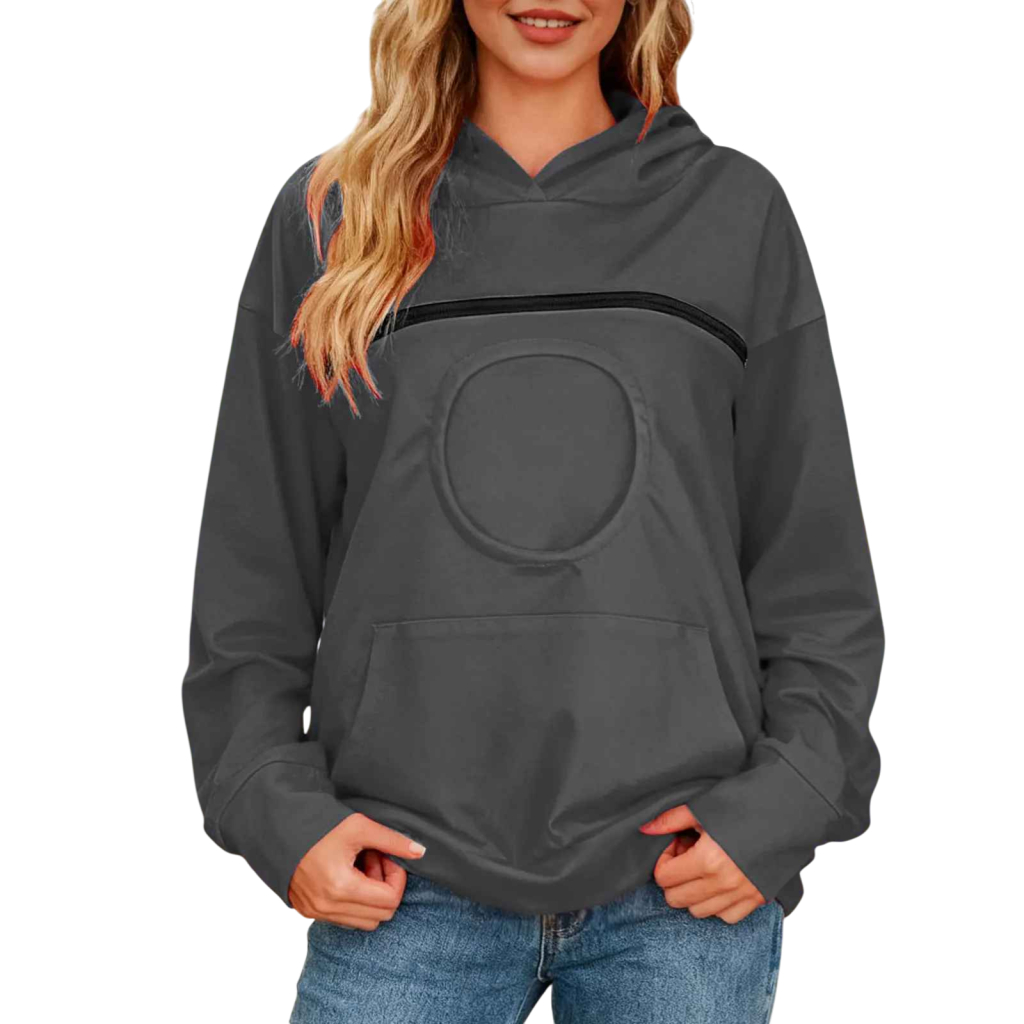 Dámská mikina s kapucí a kapsou pro mazlíčka