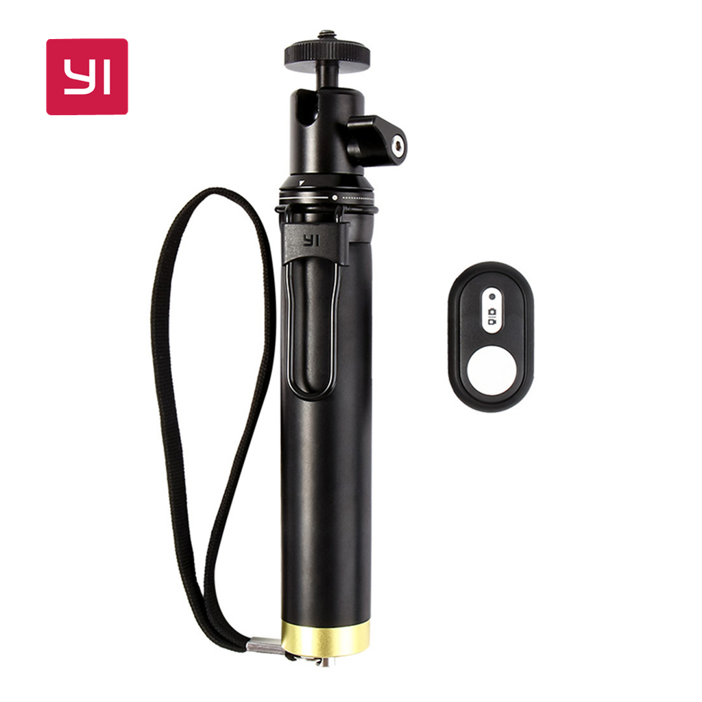 YI Selfie Stick and Bluetooth Remoter For YI Action Camera Sports Mini Camera Smart Cellphones YI selfie tyčka tyč dálková spoušť xiaomimarket istage černá
