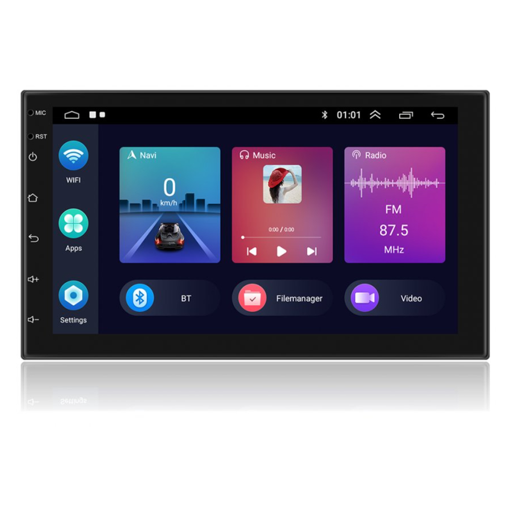 Autorádio Podofo V1 Plus 7011A - 2 Din, 4 jádra, 1GB RAM, 16GB ROM, 1024x600