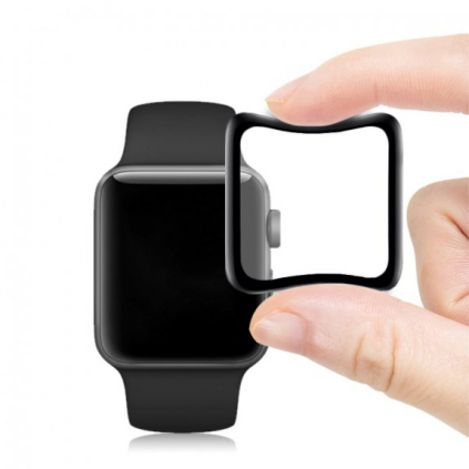 mocolo tvrzene 3d sklo s mekkou hranou pro apple watch 40mm cerne (1)