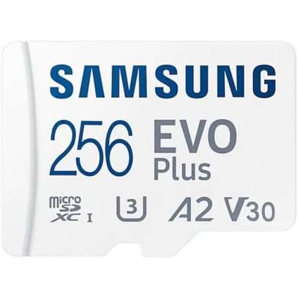 Samsung EVO Plus SDXC 256GB UHS-I (Class 10) + adaptér