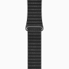 Kožená slučka Kožený remienok čierny pre Apple Watch 44 mm