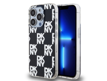 dkny pc tpu checkered pattern zadni kryt pro iphone 15 pro black ie12691869