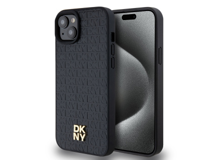 dkny pu leather repeat pattern stack logo magsafe zadni kryt pro iphone 13 black ie12802639