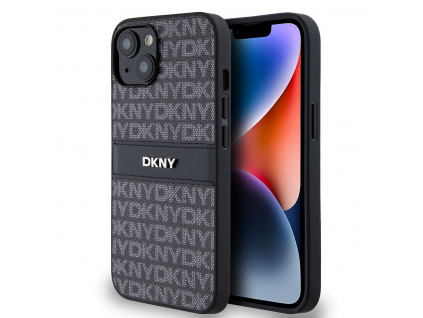 dkny pu leather repeat pattern tonal stripe zadni kryt pro iphone 14 black ie12791438
