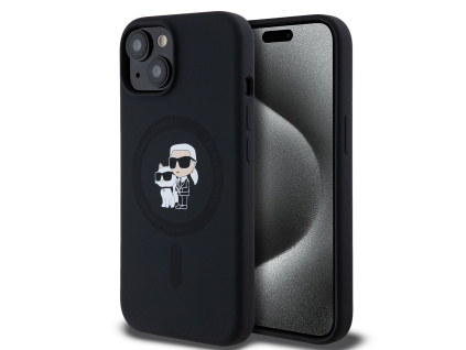 karl lagerfeld liquid silicone karl and choupette magsafe zadni kryt pro iphone 14 black ie12824808