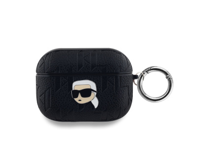 karl lagerfeld pu embossed karl head pouzdro pro airpods pro black ie12889228