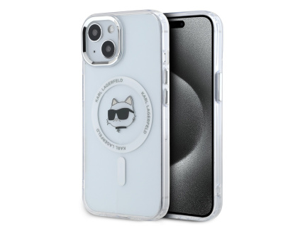 karl lagerfeld iml choupette head metal frame magsafe zadni kryt pro iphone 15 transparent ie12878689