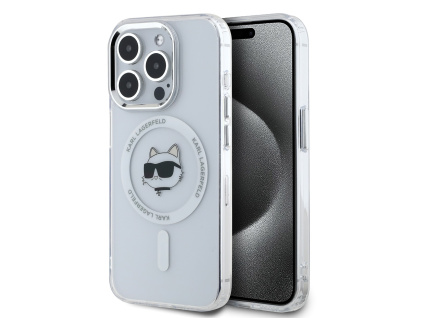 karl lagerfeld iml choupette head metal frame magsafe zadni kryt pro iphone 15 pro transparent ie12933149