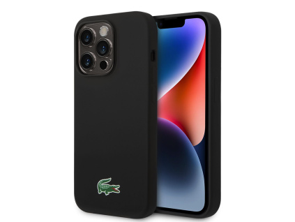 lacoste liquid silicone microfiber croc logo magsafe zadni kryt pro iphone 15 pro max black ie12017036