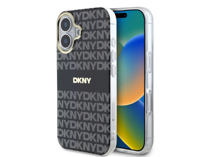 dkny pc tpu repeat pattern tonal stripe magsafe zadni kryt pro iphone 16 black ie13202052