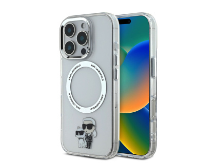 karl lagerfeld iml karl and choupette magsafe zadni kryt pro iphone 16 pro transparent ie13319676
